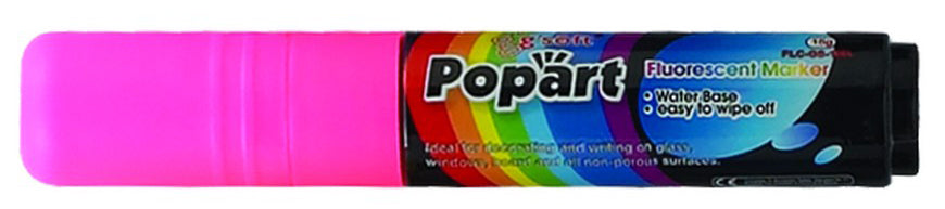 Winco MBPM-P 15g Ink Neon Marker 1/16 Inch Chisel Tip Neon Pink