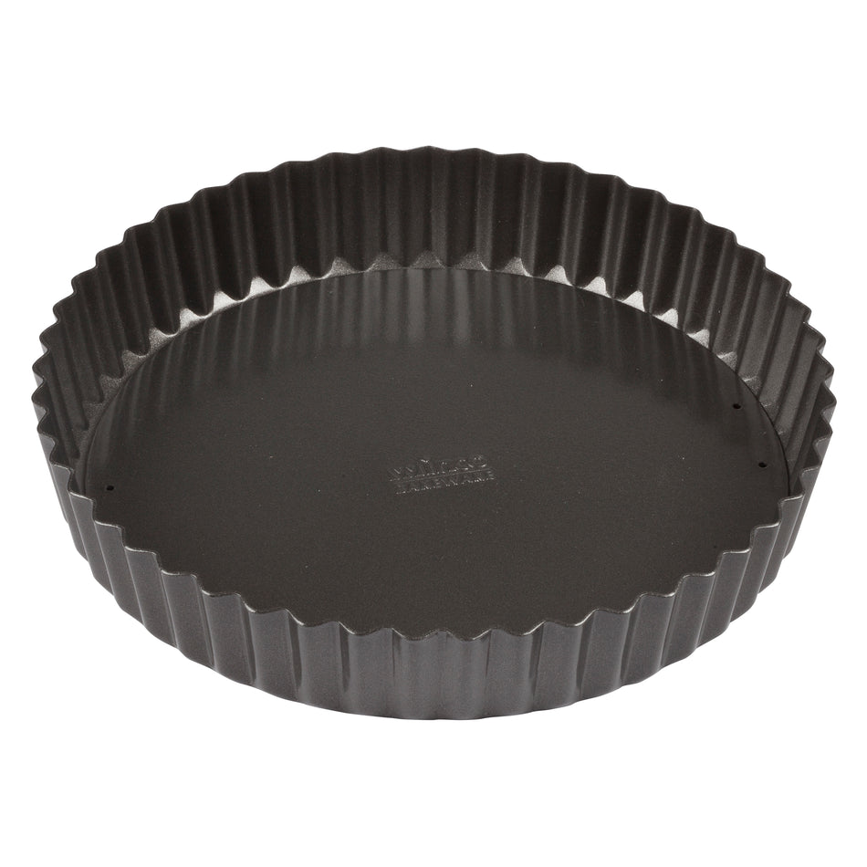 Winco FQP-8 8 Inch Diameter Round Fluted Quiche Pan with Removable Bottom Steel