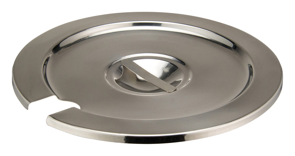 Winco INSC-7M 7 Quart Inset Cover Notched Slotted Heavy Weight Stainless Steel Mirror Finish