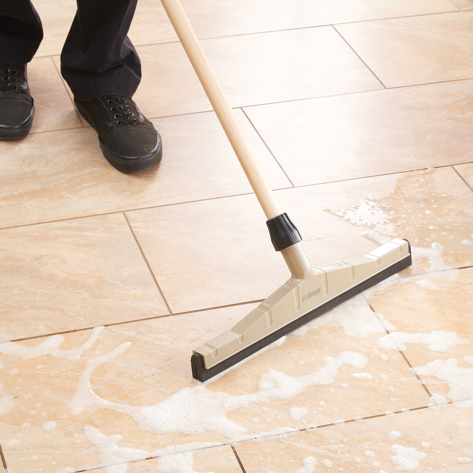 Winco FSC-60H 55 Inch Wood Mop Broom Squeegee Handle for FSS-24