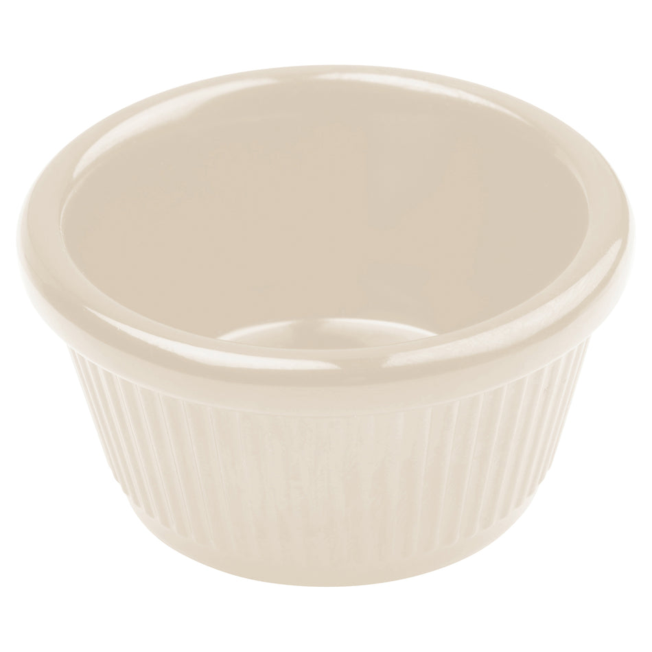 Winco RFM-1B 1-1/2 Oz Melamine Ramekin Fluted Dishwasher Safe Bone