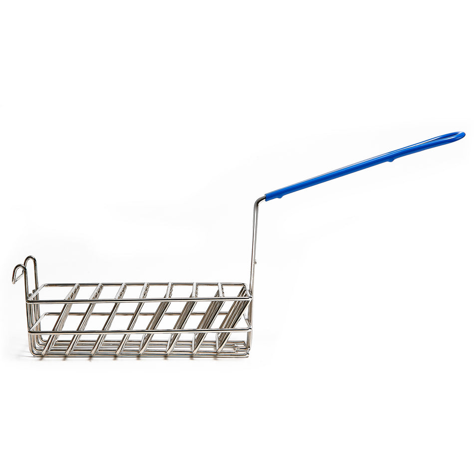 Winco CKCF-BSK 12 Inch Cutlet Fry Basket Specialty with Blue Handle