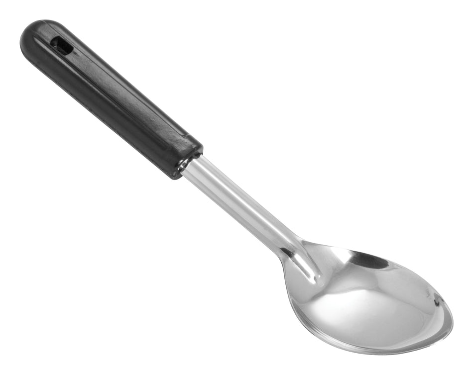 Winco BSOB-11 11 Inch Basting Spoon Solid with Bakelite Handle Black Stainless Steel