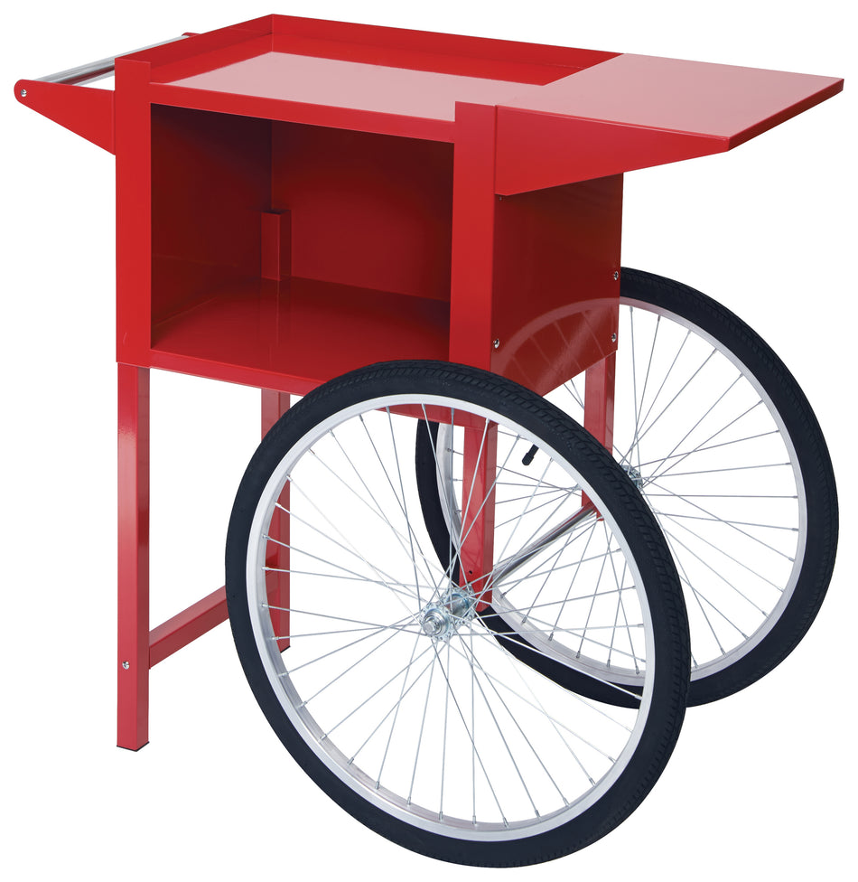 Winco POP-8RC 22 Inch Showtime Popcorn Cart Red Mobile Display