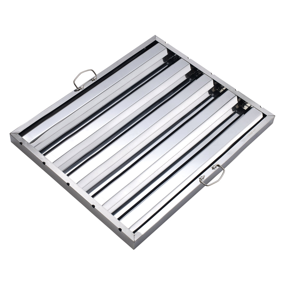 Winco HFS-2025 20 Inch Stainless Steel Exhaust Hood Filter with Grease Filtration