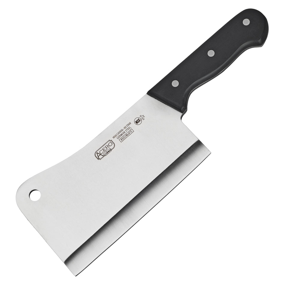 Winco KFP-72 7 Inch Cleaver 4-3/8 Inch Blade High Carbon Stainless Steel Knife