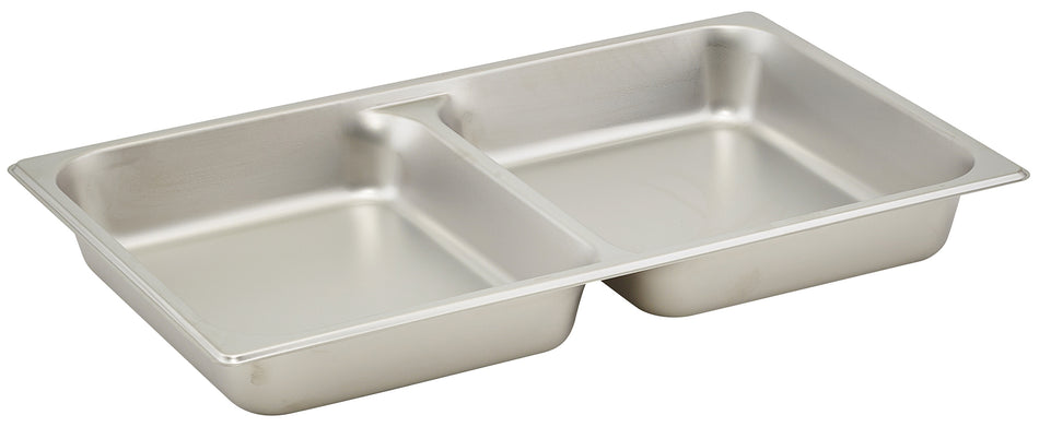 Winco SPFD2 Full Size Food Pan Divided Rectangular Stainless Steel