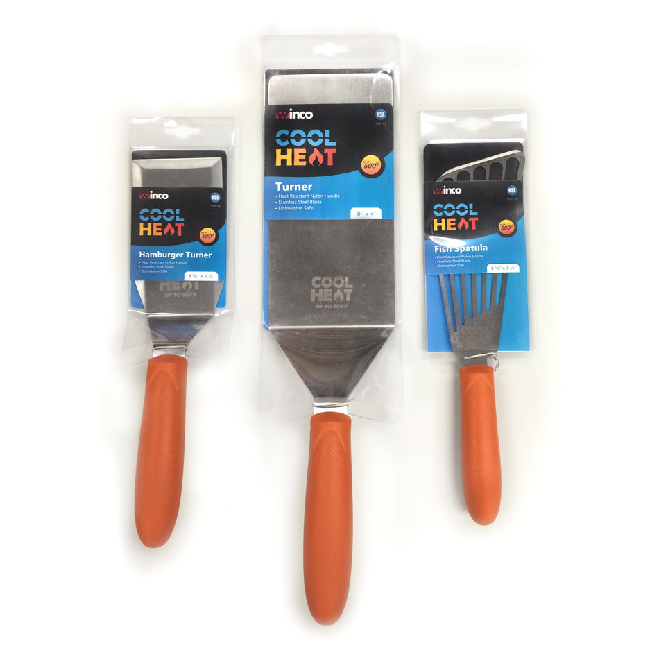 Winco TNH-91 8-1/4 Inch Perforated Turner Flexible Offset Blade Nylon Handle