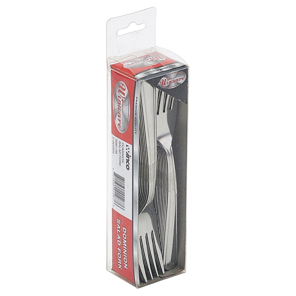 Winco 0081-06 Dominion Salad Fork, 2-doz/pk, 18/0 Medium Weight