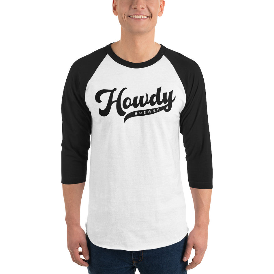 Howdy Brewer 3/4 Sleeve Raglan Shirt w/ Classic Logo