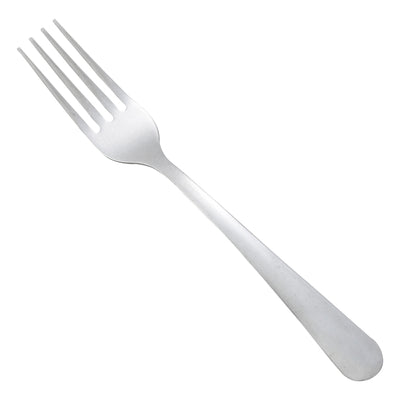 12 pack Winco 0002-05 Windsor Dinner Fork, 18/0 Medium Weight