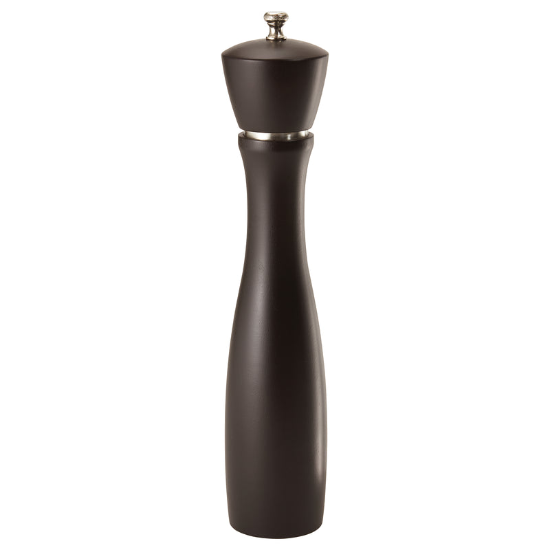 Winco WPM-12CD 12 Inch Pepper Mill Carbon Steel Grinder Beechwood with Stainless Steel