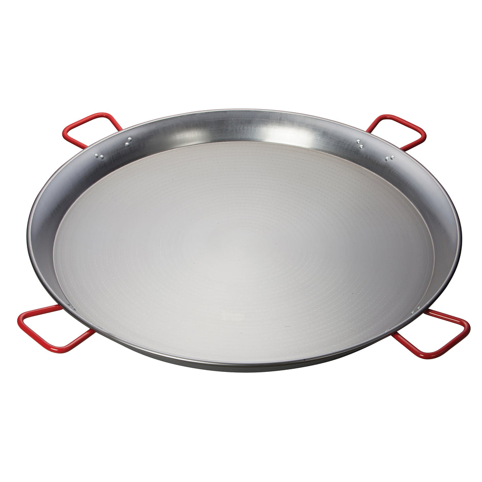 Winco CSPP-35 35-1/2 Inch Diameter Round Paella Pan with 4 Handles Carbon Steel