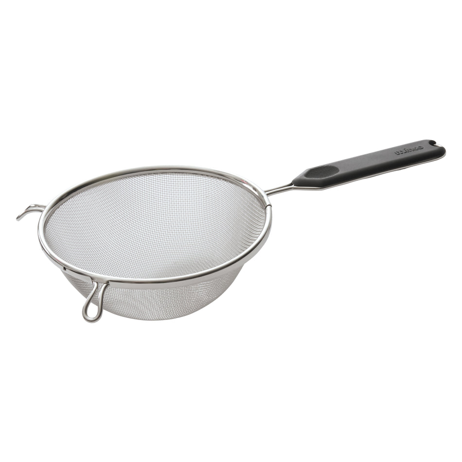 Winco MSTP-6SM 12.75 Inch Stainless Steel Single Medium Mesh Strainer with Plastic Handle