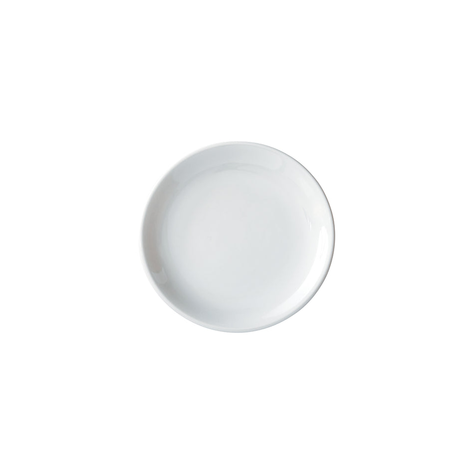 Winco OKP-7 Brechia Coupe Plate, 7" dia, White Porcelain, 36 Pieces/Case