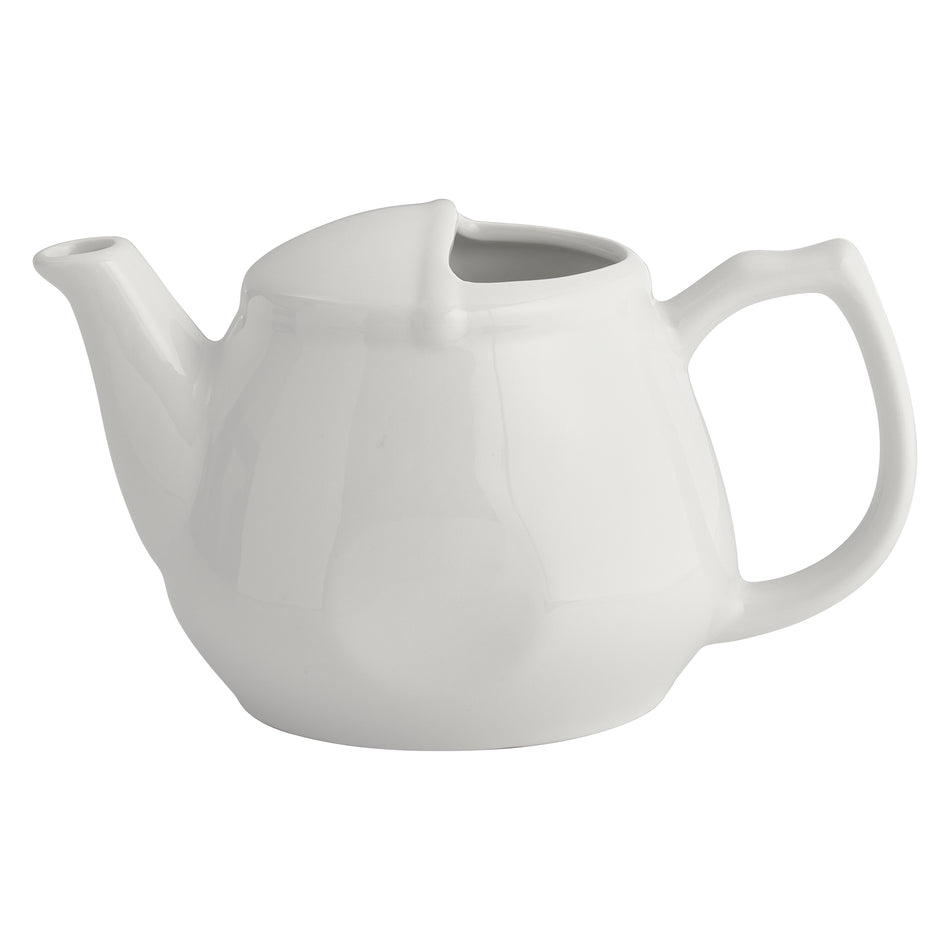 Winco ATP-15 Teapot, 15 oz, White Porcelain, White, 24 Pieces/Case