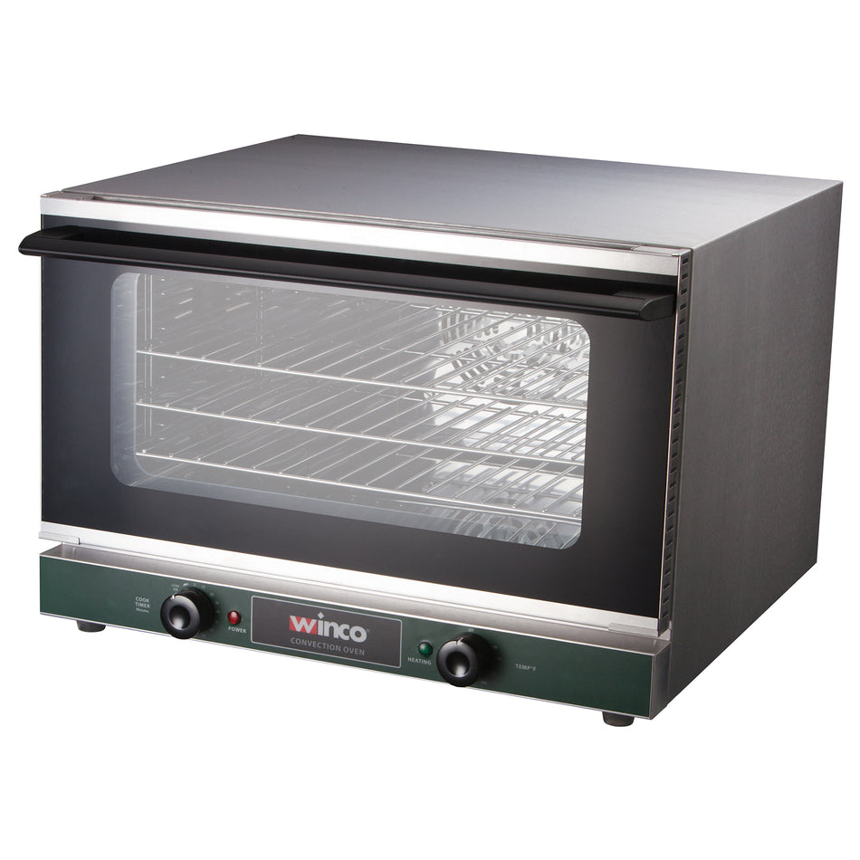 Winco ECO-500 22 Inch Electric Convection Oven Countertop with Three Chrome Interior Shelves