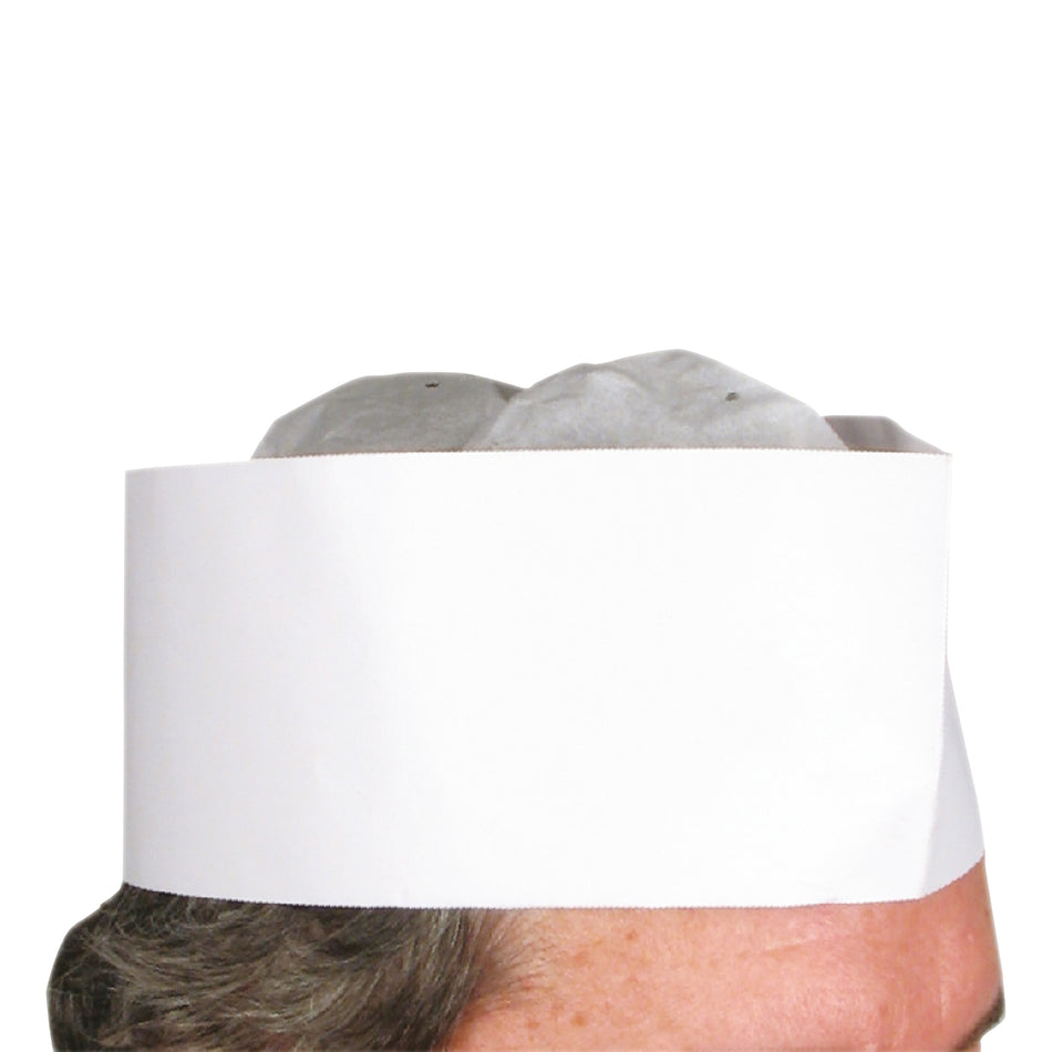 Winco DCH-3 Disposable Chef's Hat 3 Inch Signature Chef 100 Packs