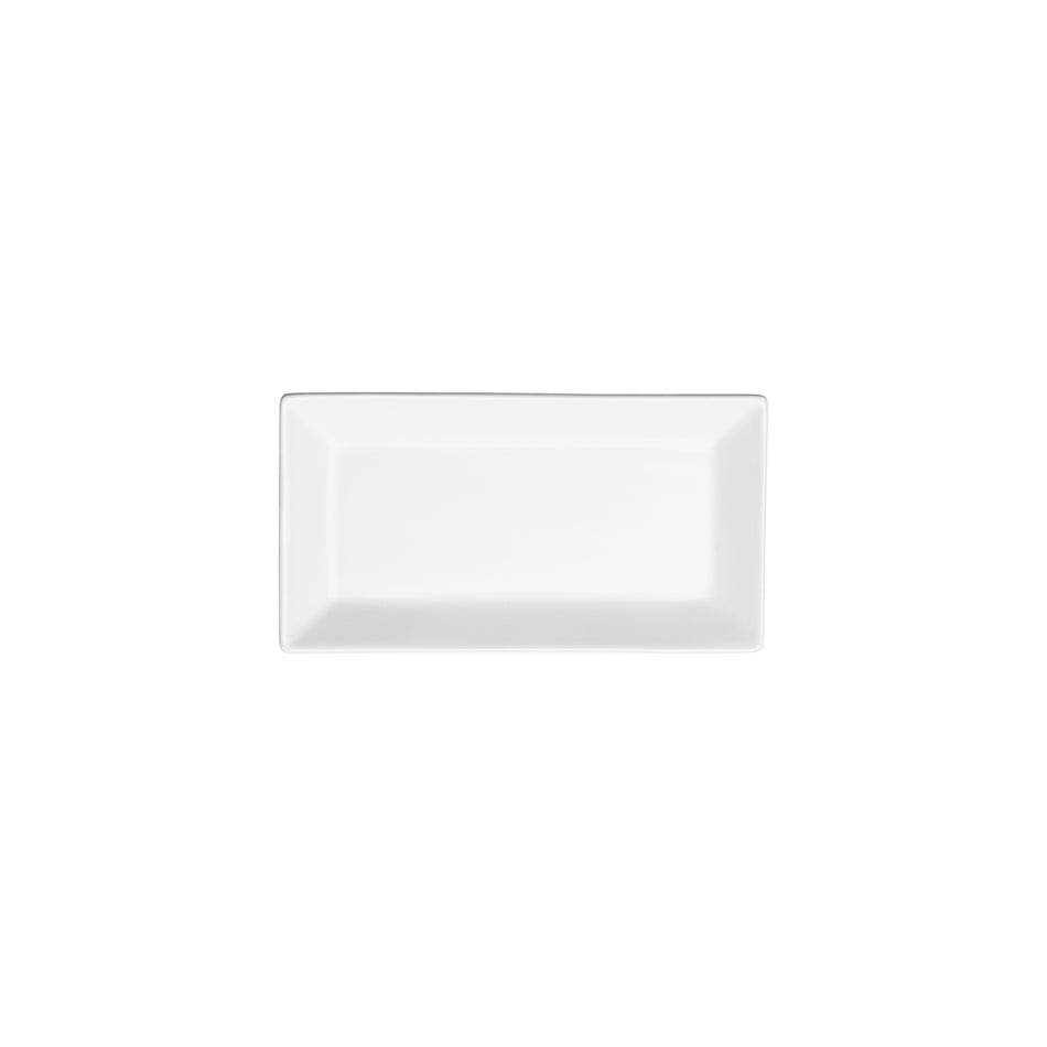 Winco RPR-85 Royalsquare Rectangular Platter, 8-1/2"L, White Porcelain, 24 Pieces/Case