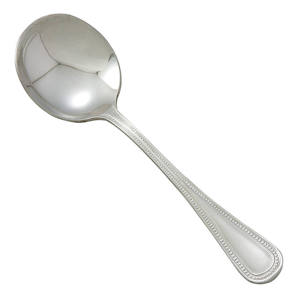 12 pack Winco 0036-04 Deluxe Pearl Bouillon Spoon, 18/8 Extra Heavyweight