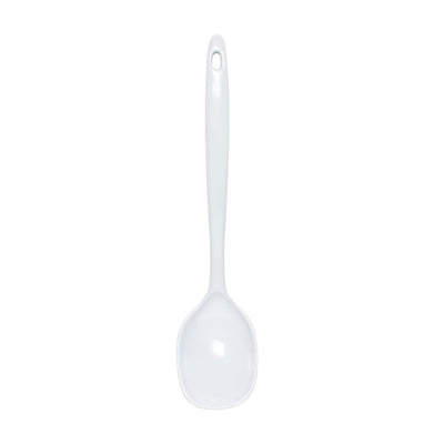 Thunder Group W7102 12 Inch Serving Spoon Solid Melamine White with Hanging Hole