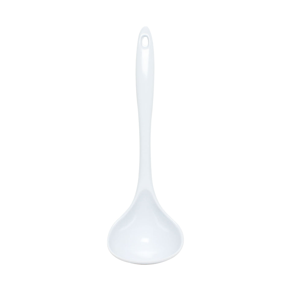 12 Pack 12" x 3-1/2", Ladle, White Color, Melamine, BPA Free, Dishwasher Safe, Break-Resistant, Shatter-Resistant, No Microwave, No Oven