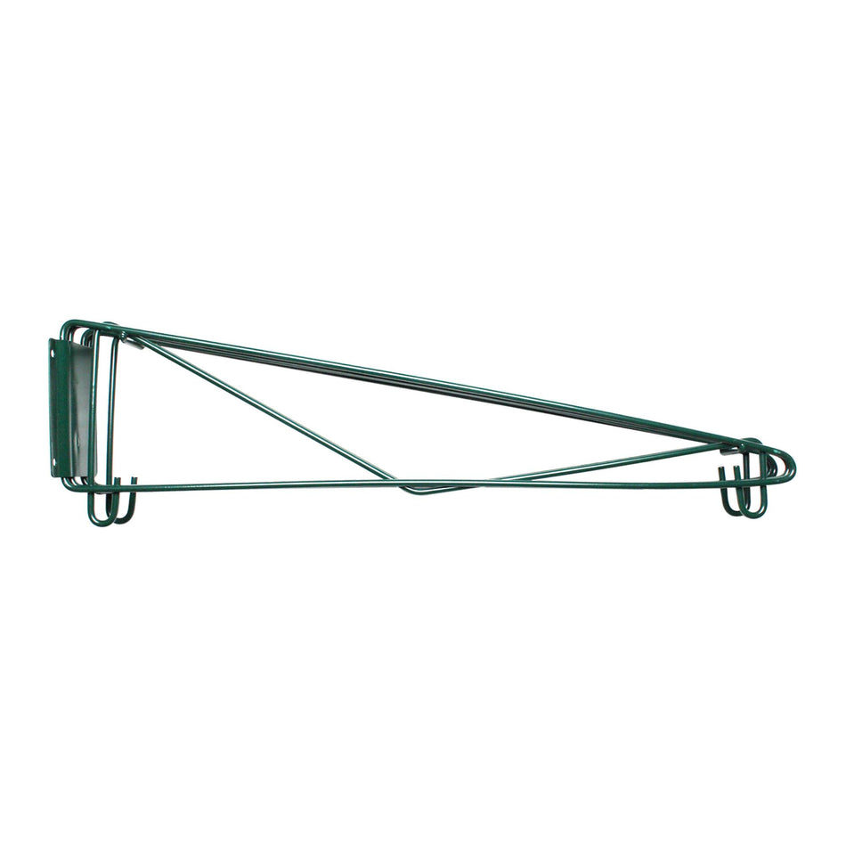 24" x 11-1/4" x 1-4/7", Direct Wall Bracket, Double Shelf Support, Green Epoxy Coated Iron Wire, 5 Years Limited Warranty, NSF
