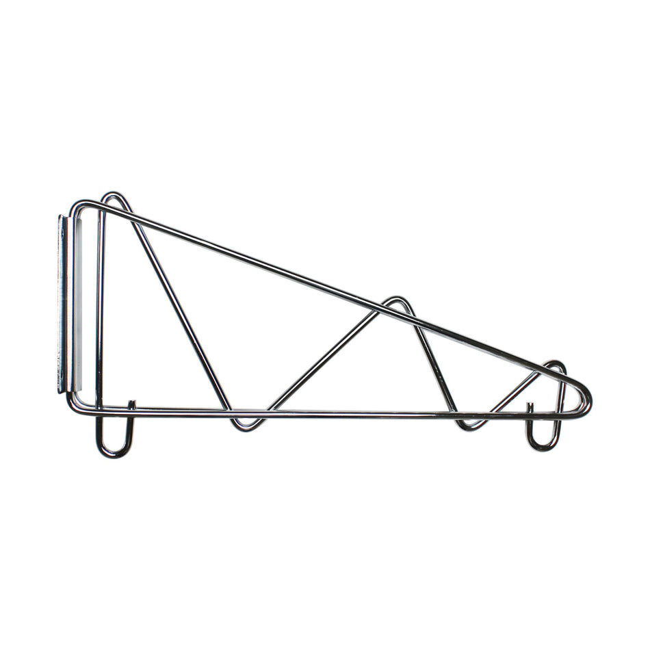 18" x 2-4/7" x 7-3/4", Direct Wall Bracket, Single Shelf Support, Chrome Plated Wire, 5 Years Limited Warranty, NSF
