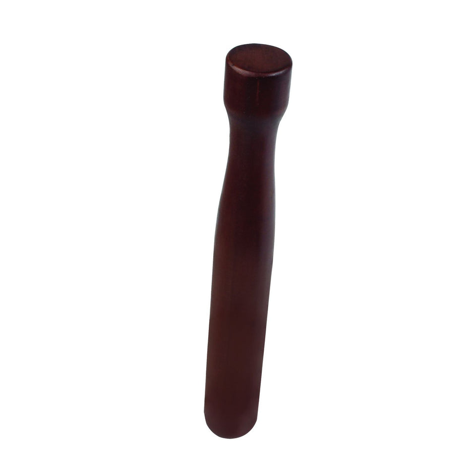 8" x 1" x 1" Bar Muddler with Flat Head, Walnut Color, Lacquered Wood