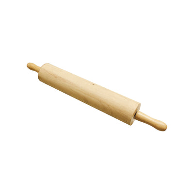Thunder Group WDRNP015 15 Inch Solid Wood Rolling Pin with Contoured Handles