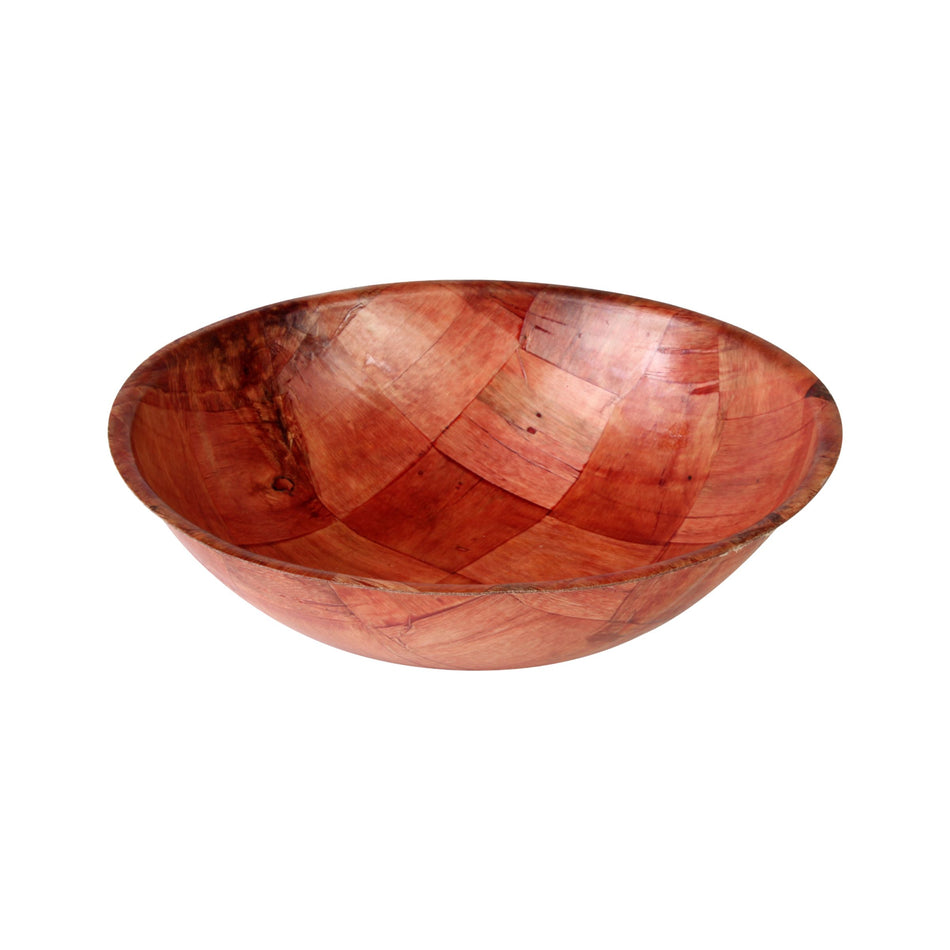 12 Pack 10" Diameter x 2-1/2" Height, Woven Wood Bowl, Keyaki Wood, 3 Ply, 1.7mm Thickness