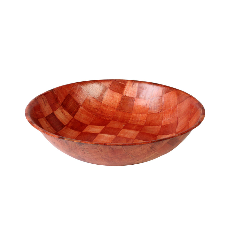 12 Pack 20" Diameter x 4-1/2" Height, Woven Wood Bowl, Keyaki Wood, 3 Ply, 1.7mm Thickness