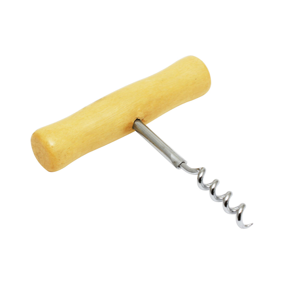 4" x 4" x 3/4" Cork Screw, with Wooden Handle