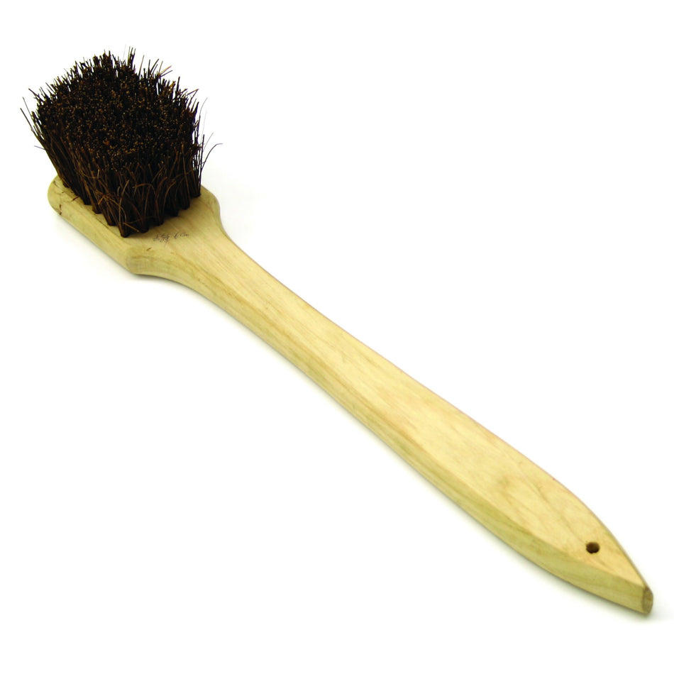 20" x 2-7/8" x 3-1/2", Wok Brush, Palmyra Bristles Brush with Wooden Handle, Heavy-Duty