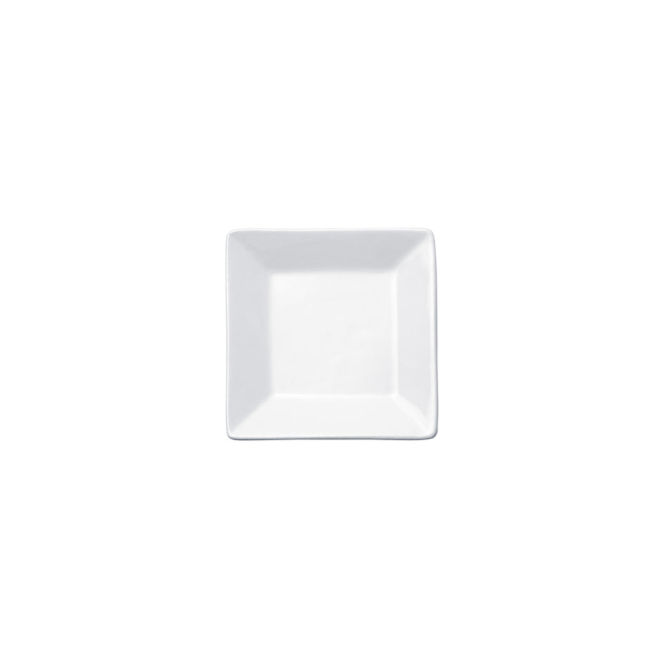Winco RPS-4 Royalsquare Square Plate, 4", White Porcelain, 72 Pieces/Case
