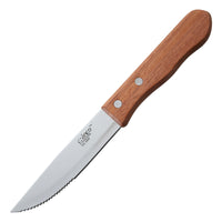 Winco KB-30W 5-Inch Blade 10-Inch Overall Jumbo Steak Knife with Oak Handle