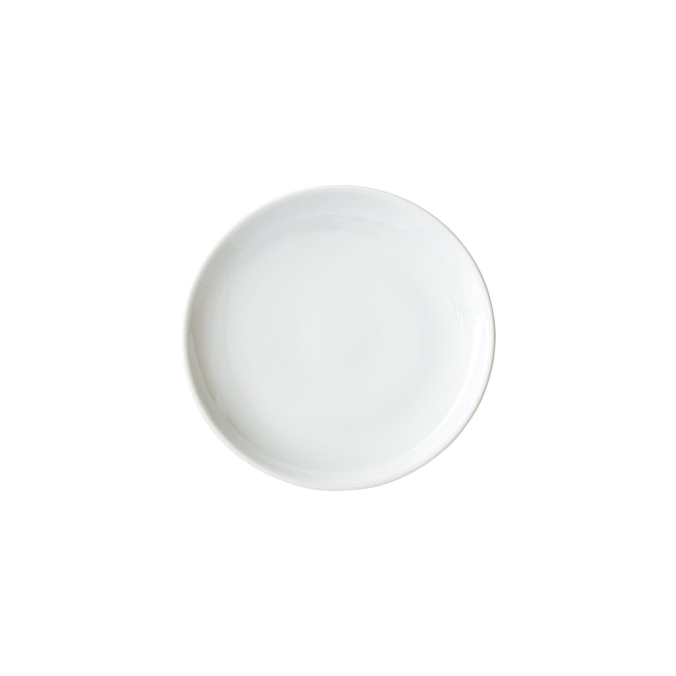 Winco OKP-8 Brechia Coupe Plate, 8" dia, White Porcelain, 36 Pieces/Case