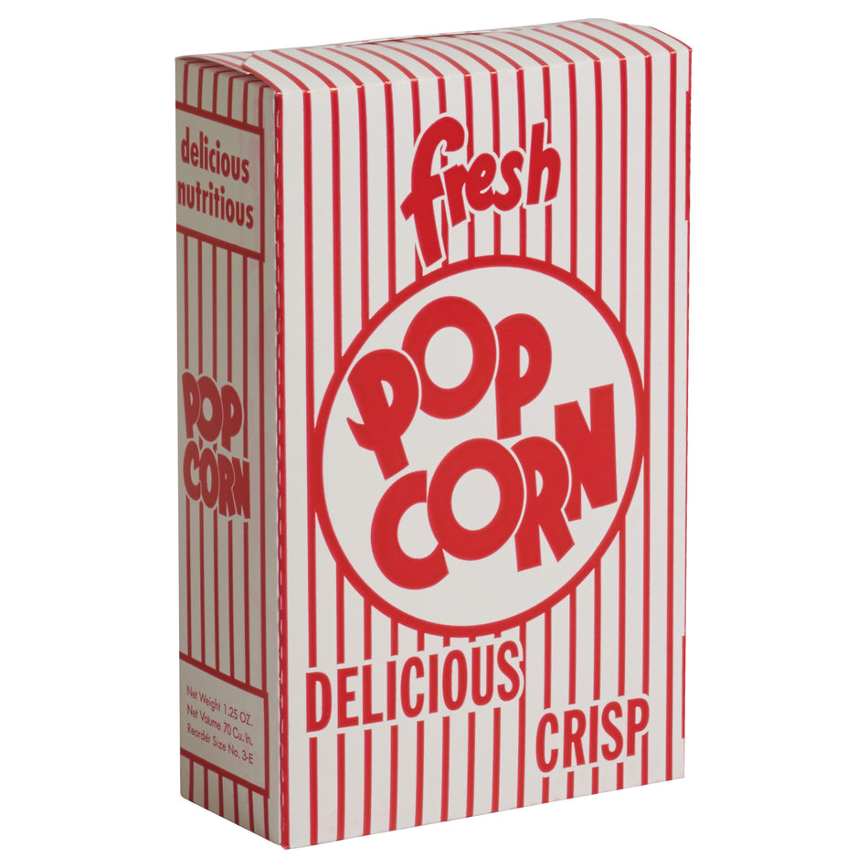 Winco 41563CS 4-3/4 Inch Benchmark Closed Top Popcorn Box 1.25 Oz 500 Boxes Cases