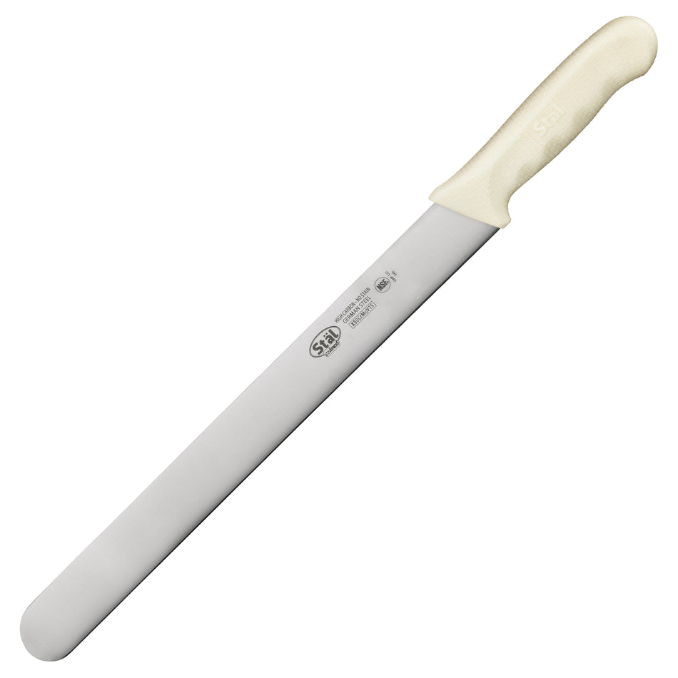 Winco KWP-122 12 Inch Blade Polypropylene White Knife High Carbon German Steel