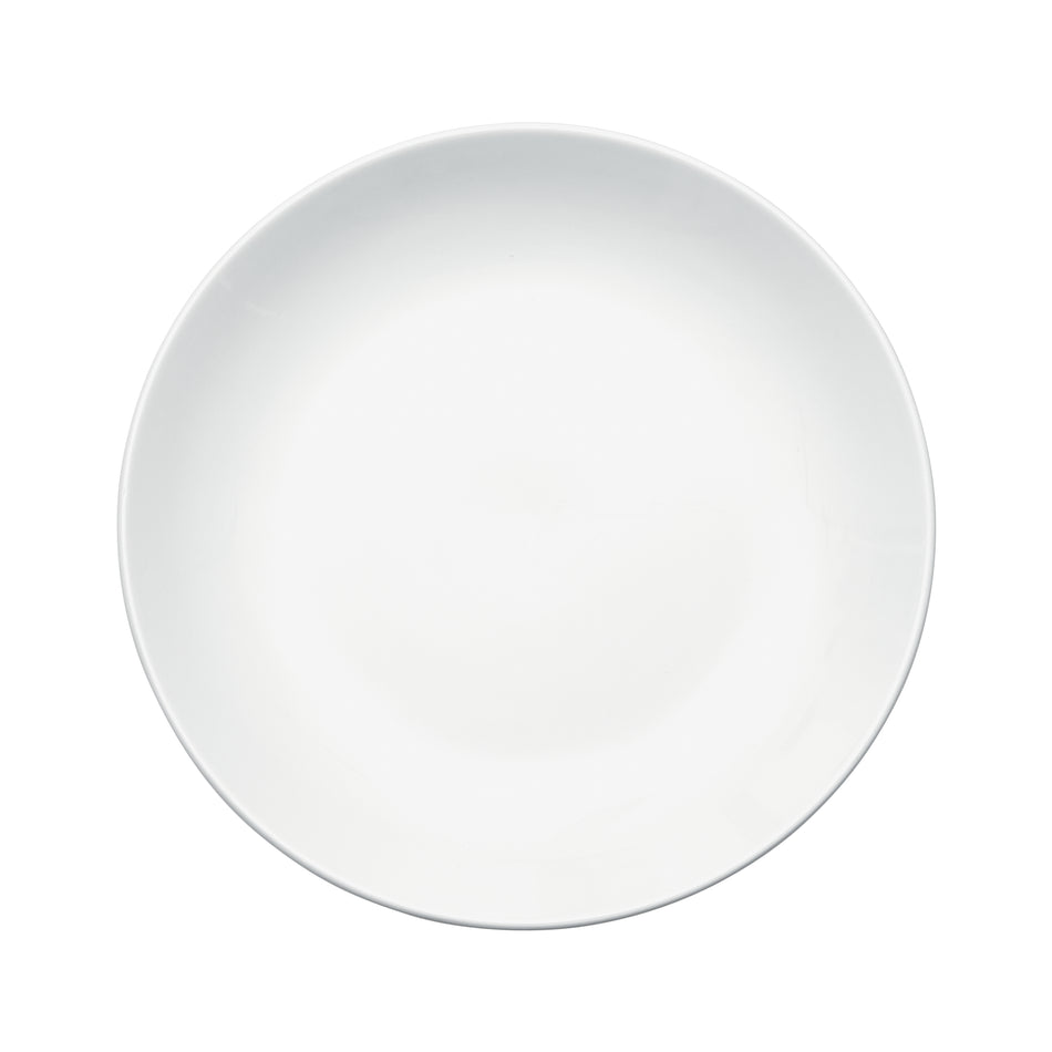 Winco OKP-12 Brechia Coupe Plate, 12" dia, White Porcelain, 12 Pieces/Case