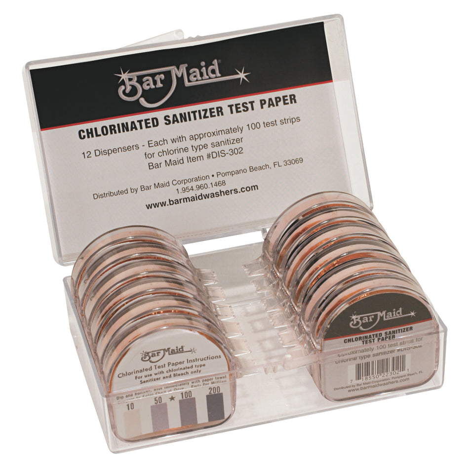 Winco DIS-302 Bar Maid Chlorine Strips in Dispenser