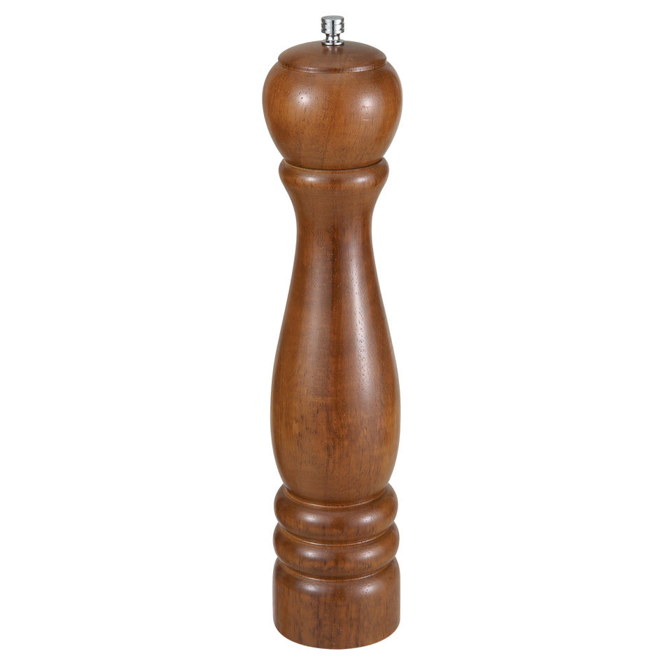 Winco WPM-12 12" Peppermill, Russet Brown Wood