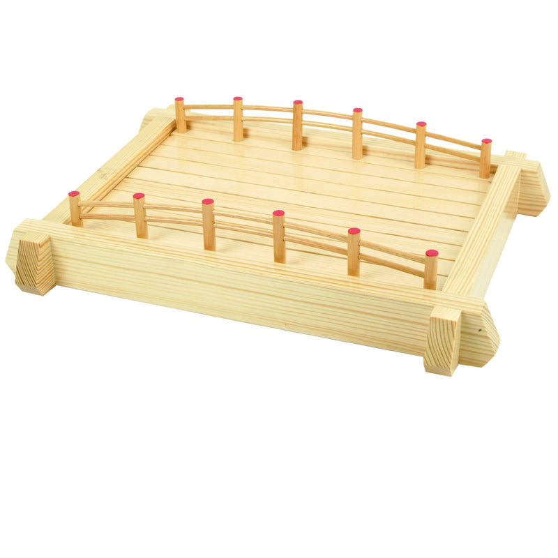 Thunder Group WOBR57 18 Inch Wood Bridge Display Tray for Bakery and Market