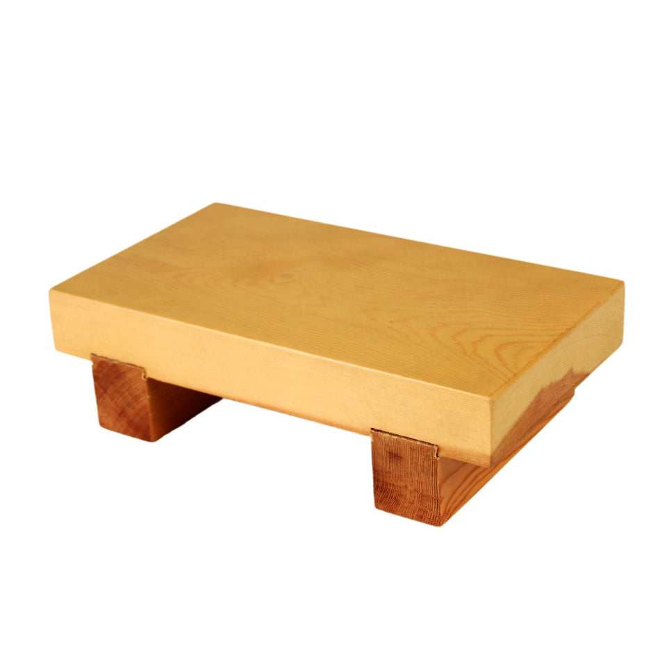 8-1/2" x 4-3/4" x 2-1/4" Sushi Plate, Wood, No Dishwasher
