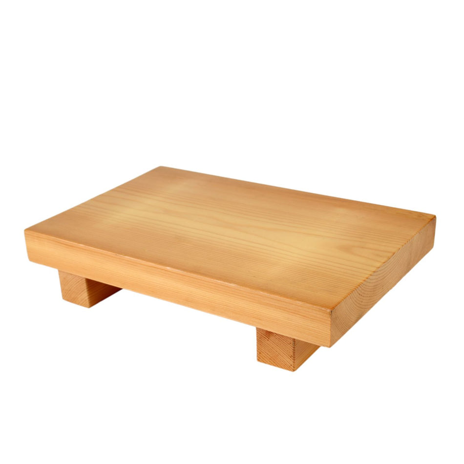 10-1/2" x 7" x 2-1/4" Sushi Plate, Wood, No Dishwasher