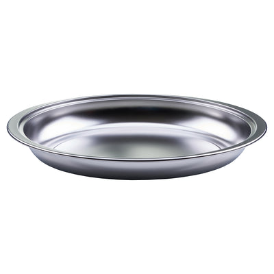 Winco 603-FP 8 Quarts Oval Chafer Food Pan with Stainless Steel Finish