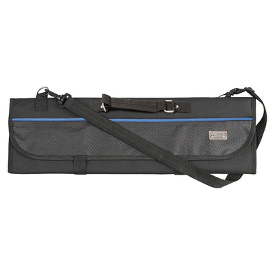 Winco 8-Slot Professional Knife Roll Bag - Durable Black Polyester