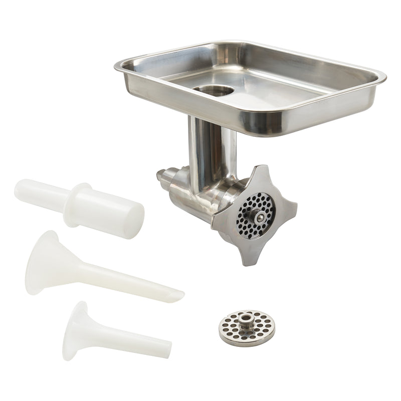 Winco 17" Meat Grinder Attachment - Includes Feed Pan & Stuffer
