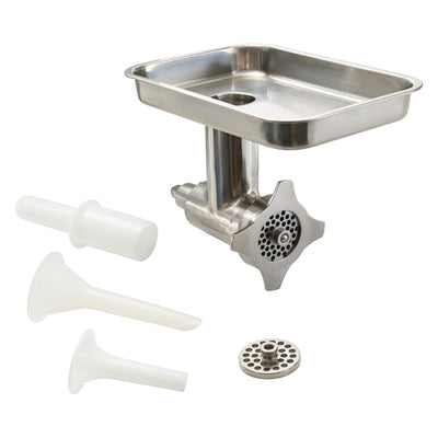 Winco 17" Meat Grinder Attachment - Includes Feed Pan & Stuffer