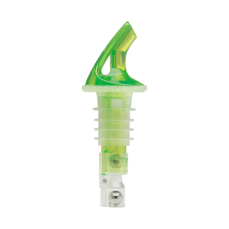 Winco BMP-2125G Bar Maid, 1-1/4 oz Premium Pourers, Green, No Collar, Wide Cork, 12 Pourers/Pack